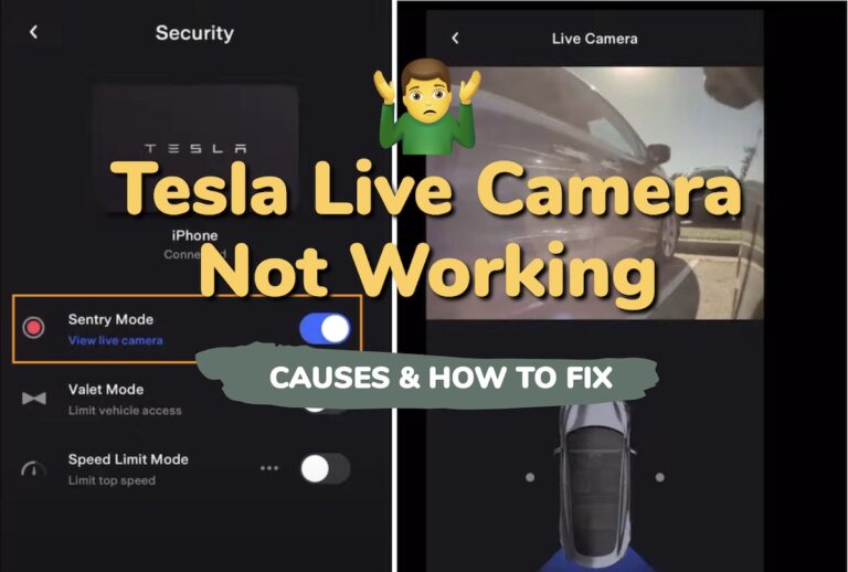 Tesla live camera not working