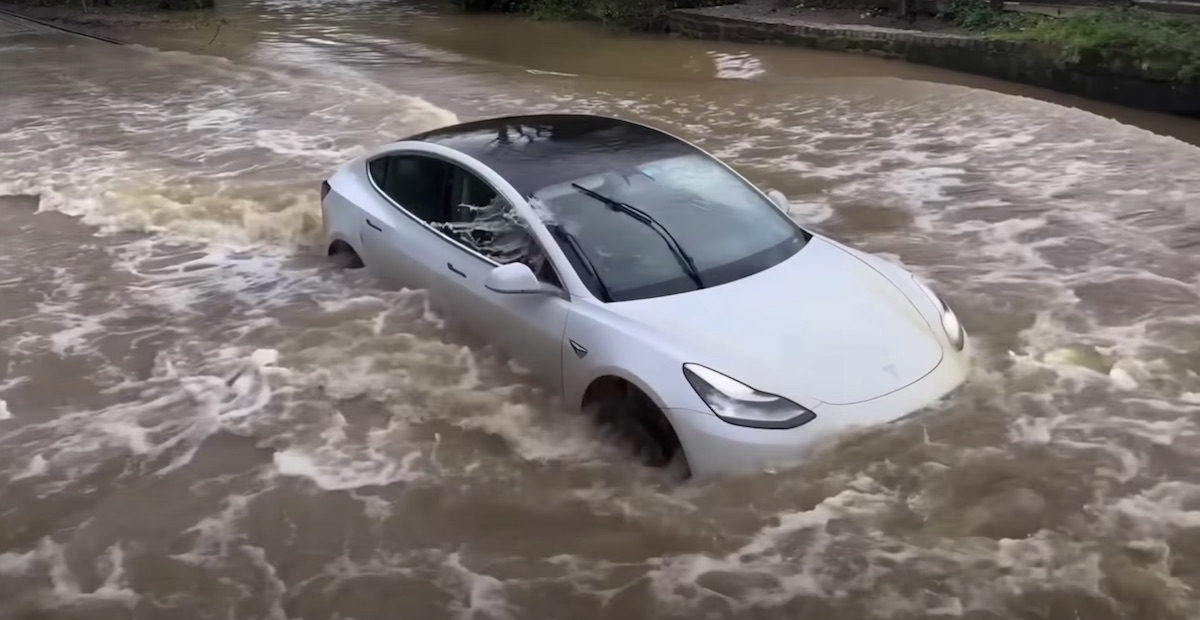 Can a Tesla drive through water