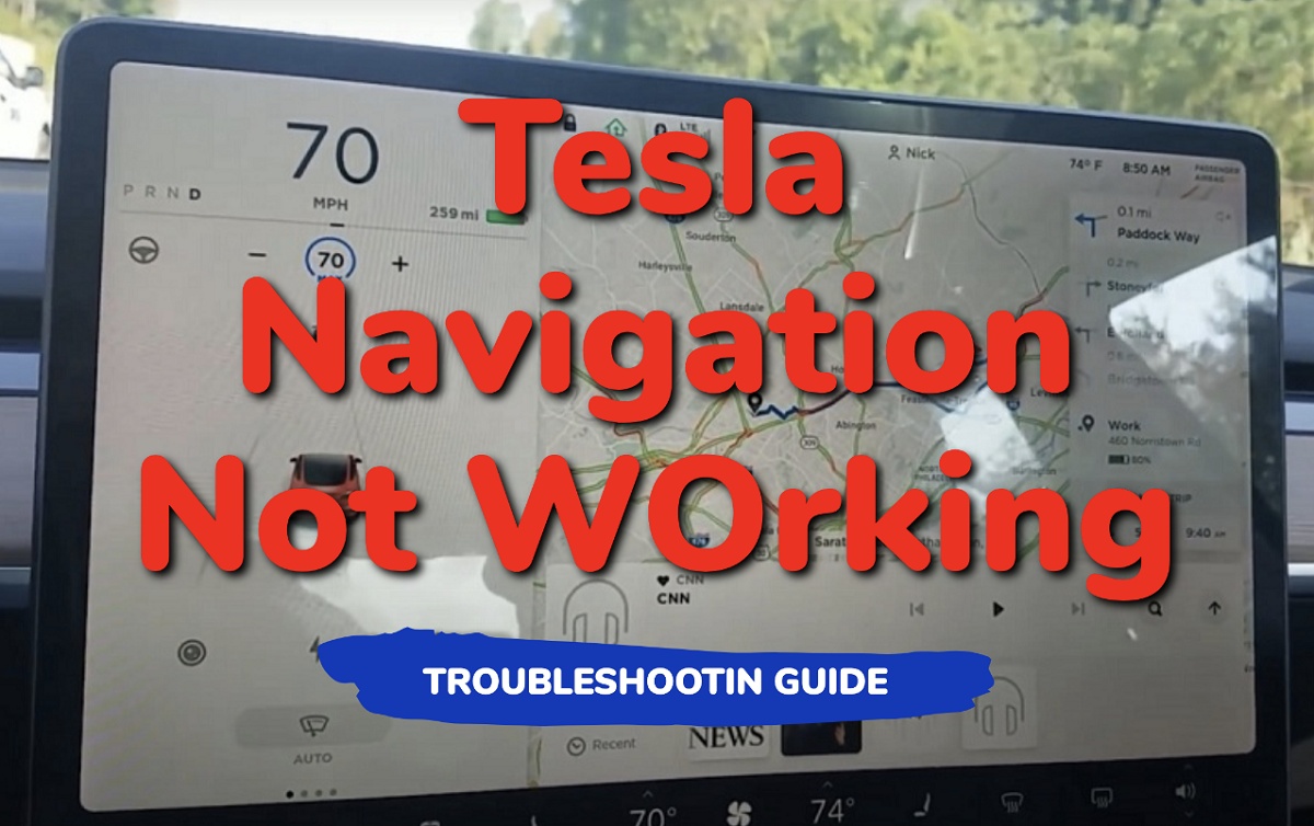 Tesla navigation not working