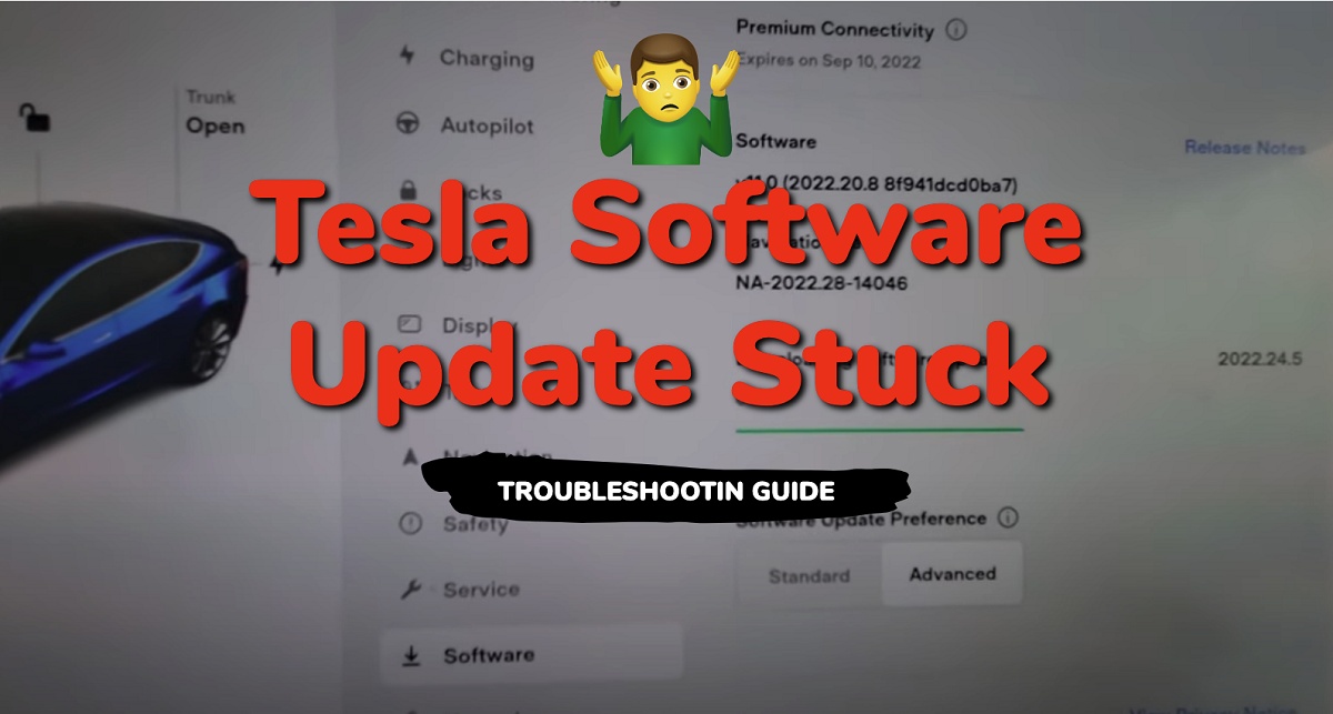 Tesla software update stuck at 50