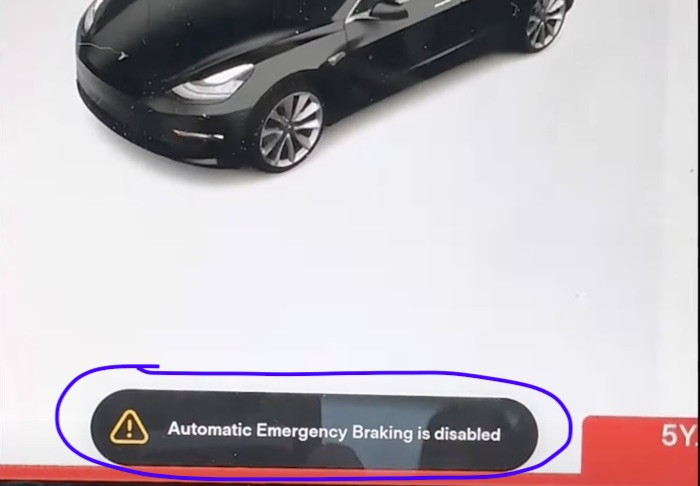 automatic emergency braking system disabled