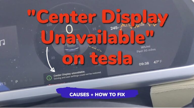 tesla center display unavailable