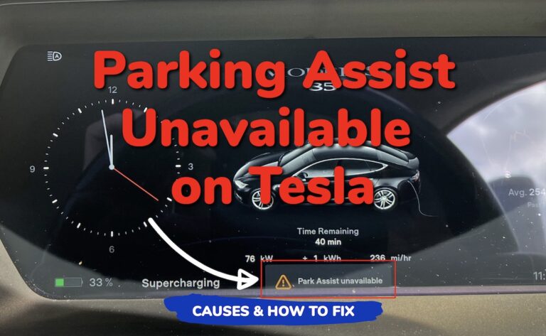 Tesla park assist unavailable