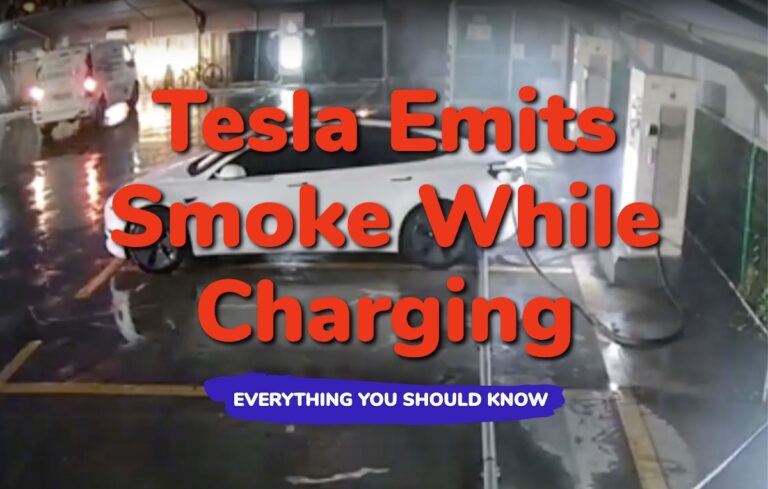 Tesla smoking while charging